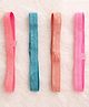 Flaunt Chic Set Of 4 Shimmered Headbands - Pink