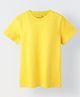 Spunkies Cotton Knit Half Sleeves Solid Tee - Yellow