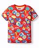 Babyhug Cotton Knit Half Sleeves T-Shirt With Text Print - Multicolor