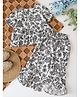 Qvink Cotton Woven Half Puffed Sleeves Floral Printed Coordinating Top & Pants Set - White