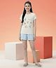 Lil Tomatoes Cotton Jersey Knit Half Sleeves Summer Must Haves Text Printed Tee & Shorts Night Suit - Cream