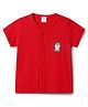 Tango Single Jersey Knit Half Sleeves Jhabla with Animal Print - Red
