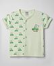 Tango Single Jersey Knit Half Sleeves Jhabla with Teddy Print - Green