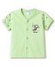 Tango Single Jersey Knit Half Sleeves Jhabla with Helicopter Print - Green