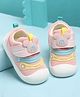 KIDLINGSS Colour Blocked Bunny Applique Detailed Velcro Closure Shoes - Light Pink