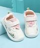 KIDLINGSS Gingerbread Applique Detailed Polka Dots Printed Velcro Closure Shoes - Pink