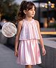 Hola Bonita Knit Sleeveless Shimmer Party Dress with Sequin Detailing - Pink