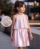 Hola Bonita Knit Sleeveless Shimmer Party Dress with Sequin Detailing - Pink