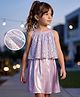 Hola Bonita Knit Sleeveless Shimmer Party Dress with Sequin Detailing - Lilac