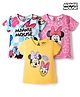 Babyhug Disney Single Jersey Knit Half Sleeves T-Shirts With Minnie Mouse Graphics Pack of 3 - Multicolor