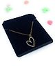 SKD Stone Embellished Heart Applique Detailed Necklace - Golden