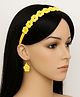 SKD Floral Designed Jewellery Combo Set - Yellow