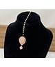 SKD Tear Drop Designed Stones & Beads Embellished Maang Teeka - Pink