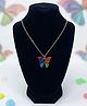 SKD Butterfly Applique Detailed Necklace - Multi Colour