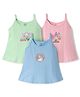CUCUMBER Sinker Knit Sleeveless Printed Slips Pack of 3 - Multicolor