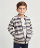 Lagorii Rayon Woven Full Sleeves Striped Jacket With Outset Text Printed Tee - Multi Colour