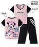 Babyhug Disney 100% Cotton Knit Half Sleeves T-Shirt & Pant Set With Minnie Mouse Graphics - Multicolor