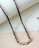 Teulrip Linked Heart Mangalsutra with Sparkling Stone Accents  Water Resistant Daily Wear for Women 7.5 g - Rose Gold