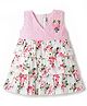 Enfance Core Cotton Woven Sleeveless Checks & Flower Printed Dress Pink 6-12 Months