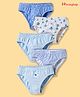 Honeyhap Premium Cotton Elastane Knit with Bio Finish Printed Panties Pack of 5 - Multicolor
