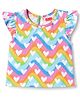 Babyhug Cotton Knit Half Sleeves  T-Shirt With Heart Print - Multicolor