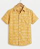 tior Half Sleeves Typography Printed Shirt - Yellow