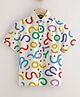 tior Woven Half Sleeves Abstract Doodles Printed Shirt - Multi Colour