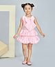 Peppermint Knitted Sleeveless Stone Embellished Bow Applique Detailed Dress - Pink