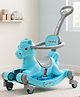Babyhug SE 3 in 1 Baby Horse Rocking Ride-on - Blue| Kids Manual Ride On| Push Ride on Toy with Rocker| Push Handle| Rotating Head & Safety Bar