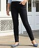 Arias Cotton Elastane Woven Denim Full Length Solid Color Jeggings With Pockets - Black