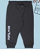Pantaloons Baby Cotton Knit Dog Printed Jogger Style Pants - Black