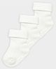 Mi Arcus Cotton Knit Pack Of 3 Solid Anti Skid Socks - White