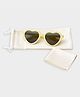 Mi Arcus Solid UV Protected Polarized Heart Shaped Sunglasses - Yellow