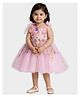 Mi Arcus Woven Sleeveless Floral Applique Detailed  Dress - Pink
