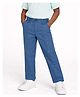 Mi Arcus Cotton Elastane Knit  Solid Trouser - Blue