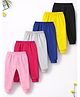 Trampoline Cotton Blend Knit Pack Of 6 Solid Pajamas - Multi Colour