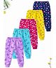 Trampoline Cotton Blend Knit Pack Of 5 Heart Floral & Butterfly Printed Pajamas - Multi Colour