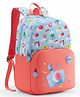 American Tourister Lush Height 16 Inches Girls Backpack with 2 Compartments, 1 Front Pocket & Bottle Holder 26 Liters  Rainbow Design - Blue