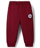 Ollypop Sinker Knit Full Length Lounge Pant With Patch - Maroon