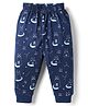 Ollypop Sinker Knit Full Length Cat Printed Lounge Pant - Navy Blue