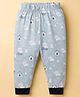 Ollypop Sinker Knit Full Length Animal Printed Lounge Pant - Light Blue