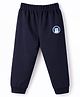 Ollypop Sinker Knit Full Length Lounge Pant with Polar Bear Patch - Navy Blue