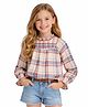 My Milestones 100% Cotton Woven Full Sleeves Checked Top - Multi Colour