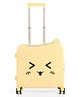 Kids Ride-On Trolley Luggage Bag 20 Inch - Yellow| Lightweight Durable Travel Suitcase| Carry-On Cabin Size| 4-Wheel