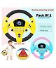 ADKD Kids Steering Wheel Toy with Music & Sound | Interactive Driving Simulator Toy Steering Wheel for Kids | Educational Pretend Play Car Driving Toy for Boys & Girls,3+ Years(Pack of 1,Random Color)