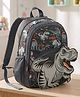 Smiggle 13.7 Inches Playtime JNR Chtr Backpack with Kid-Friendly Design With Dinosaur Applique- Grey