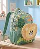 Smiggle 12 Inches LJOUR Kids Backpack JNR HOOD Design With Tiger Applique- Green