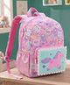 Smiggle 12 Inches LJOUR Kids Backpack JNR HOOD Design With Unicorn Applique- Pink