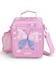 Smiggle Butterfly Printed Lunch Box Bag with Bottle Pocket - Pink