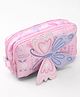 Smiggle Pencil Case Pocket Chtr Realm With Butterfly Applique -Pink